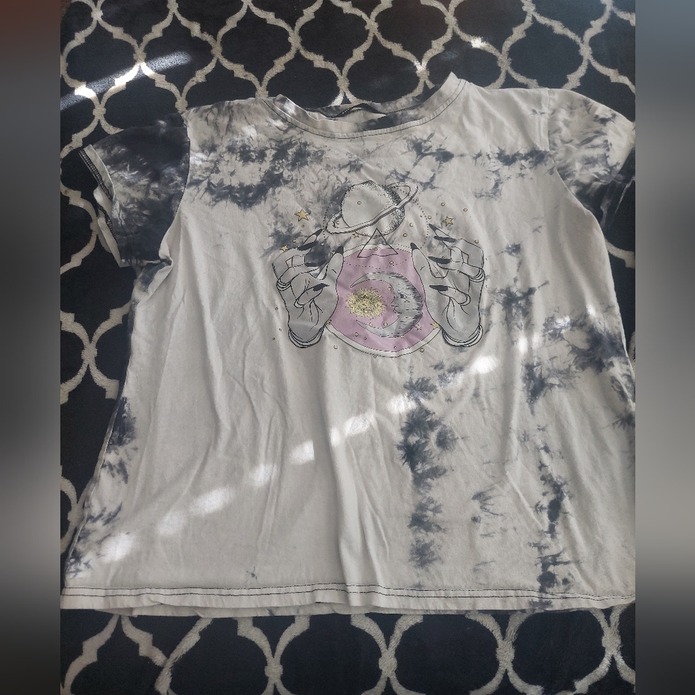 Shein Curve XXL tie-dye graphic‎ tee